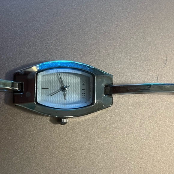 Gucci Silver Hexagonal Face Watch with Linked Band main image 4